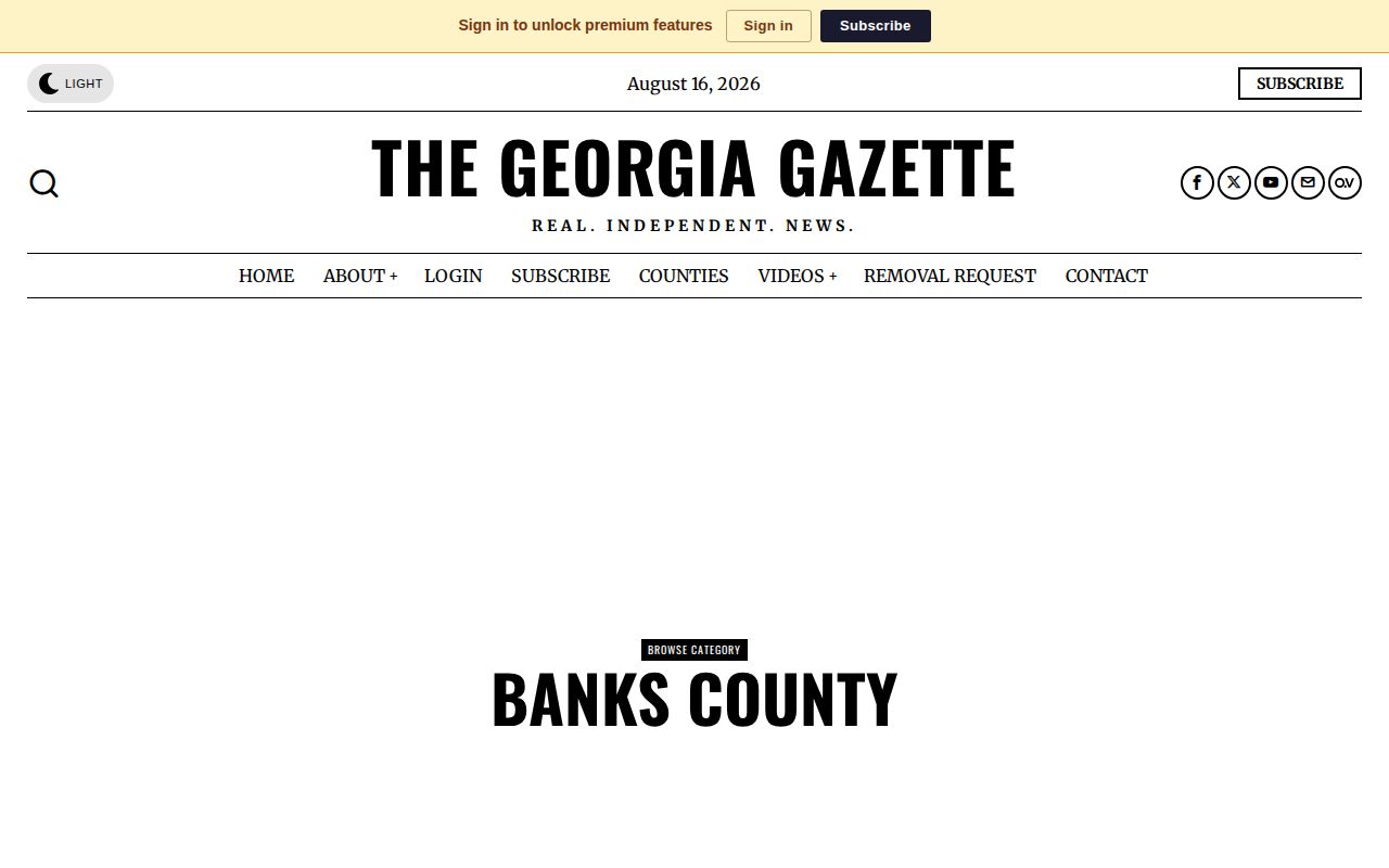 The Georgia Gazette Banks County booking-photo news archive